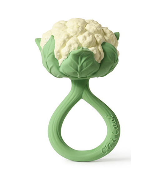 OLI&CAROL CAULIFLOWER rattle toy sonajero ecológico