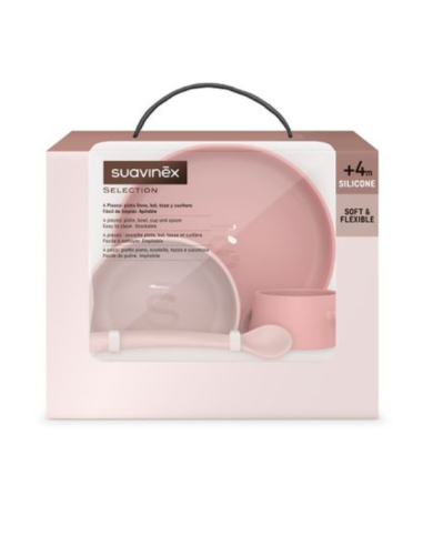 SUAVINEX Vajilla para bebé de silicona soft color