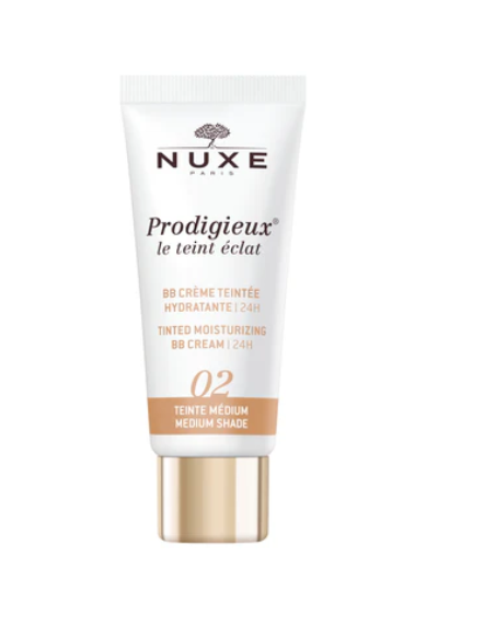 NUXE PRODIGIEUX BB CREAM hidratante 48 hs. tono 2