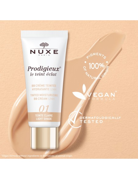 NUXE PRODIGIEUX BB CREAM hidratante 48h tono 1