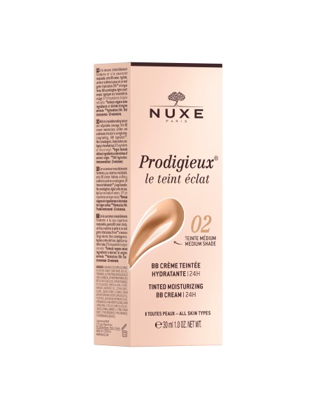 NUXE PRODIGIEUX BB CREAM hidratante 48 hs. tono 2