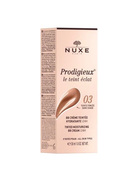 NUXE PRODIGIEUX BB CREAM hidratante 48h tono 3