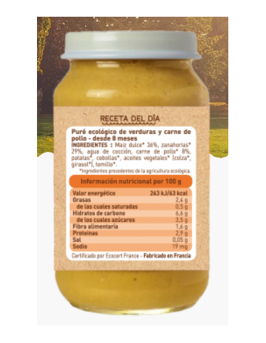 BABYBIO VERDURAS Y POLLO