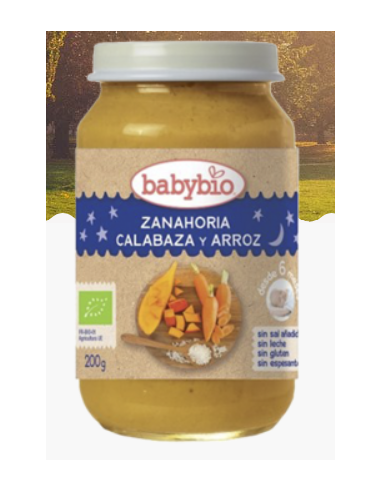 BABYBIO ZANAHORIA CALABAZA Y ARROZ