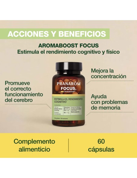 PRANAROM AROMABOOST FOCUS 60 cápsulas
