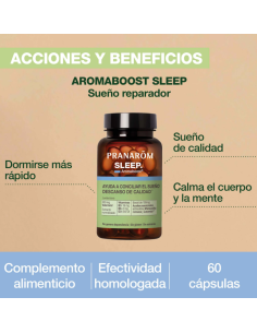 PRANAROM AROMABOOST SLEEP 60 CAPSULAS 2