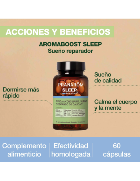 PRANAROM AROMABOOST SLEEP 60 CAPSULAS