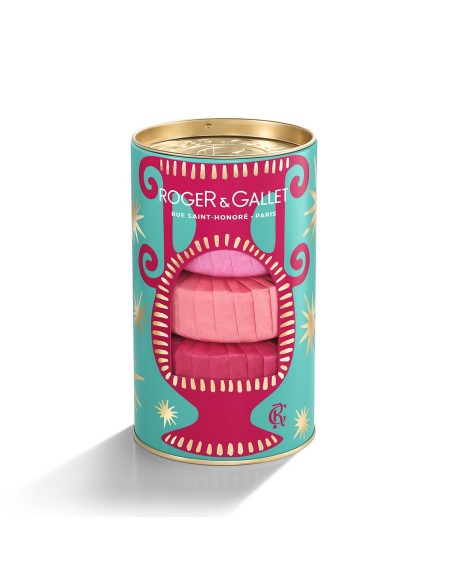 ROGER&GALLET COFRE DE NAVIDAD 3 JABONES ROSE/FLEUR DE FIGUIER/GINGEMBRE ROUGE
