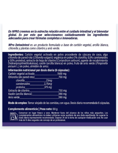 NPRO DETOXINTEST 90 CÁPSULAS