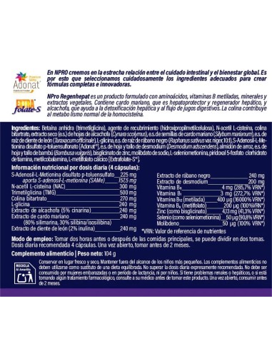 NPRO REGENHEPAT 120 CÁPSULAS