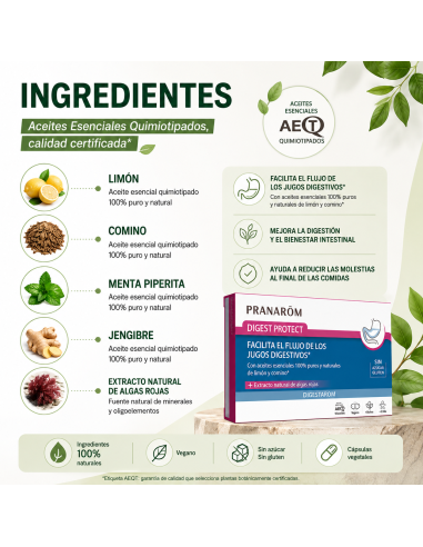PRANAROM DIGESTAROM DIGEST PROTECT 30 CAPSULAS