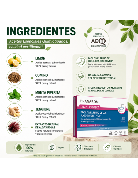 PRANAROM DIGESTAROM DIGEST PROTECT 30 CAPSULAS